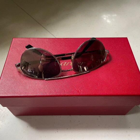 Cartier Aviator Edition Santos Dumont Sunglasses with Original Box etc.
